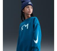 Sweat de football oversize à col ras-du-cou Nike Kylian Mbappé Club Fleece pour ado (fille)