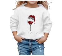 Sweat De Noel Enfant, Pull Enfant Christmas Jumpers À Manches Longues Funny Noël Imprimé sans Chapeau Pulls Familles Col Rond Blouses Pullover Automne Hiver Top pour Adolescentes Et Filles