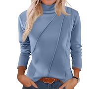 Sweat de Noël Femme Chic Shape Col Bateau Brillant Running Chaude Grosse Fete Elegant Thermique Zippe Tee Shirt Manche Longue Camionneur Pull Leopard Femme Bleu Clair L
