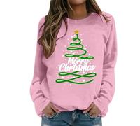 Sweat De Noël pour Femme Pull Manches Noël Polaire Le Noel La Grande Famille Christmas Moche Renne a Capuche Vêtements Femmes Imprimé Drole Vetement
