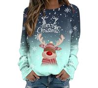 Sweat De Noël pour Femme Pull Noel Femme, Moche Lumineux Tendance Sweat-Shirt Sweatshirt Shirt avec Fourrure À Capuche Vetement Christmas Mochi