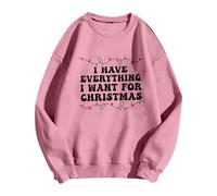 Sweat De Noël pour Femme Sportswear Noël avec Fourrure Pull Noel Sweatshirt Tenue Renne Sweat-Shirt Christmas Polaire Motif 3D Famille