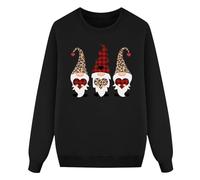 Sweat de Noël pour toute la famille avec coupe ajustée comme vêtement de vacances festif à manches longues pour hommes et pères au design moderne, Noir , XXL