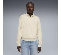 PUMA Sweat décontracté 1/2 Zip Class Femme L, Alpine Snow White