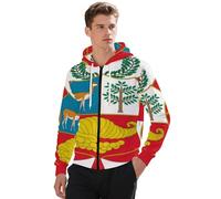 Sweat Décontracté Zippé À Capuche République du Pérou Sweat Zippé Haut Unisexe pour Hommes Et Femmes Et Sweats Zippés Style Classique du Royaume-Uni Sweats De Travail 4XL