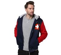 Sweat Décontracté Zippé À Capuche Suisse Drapeau National Veste Polaire Sweat Haut Unisexe Pour Hommes Et Femmes Et Sweats Style Classique Du Royaume-Uni Travail