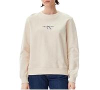 Calvin Klein Sweat d’Intérieur Femme Gradient Monologo Crewneck Regular Fit, Beige (Brazilian Sand), L