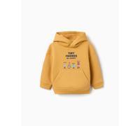Sweat En Coton Peigné Avec Capuche Et Imprimé Tiny Friends Jaune 12/18M(74/81)