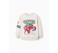 Sweat En Coton Peigné Avec Imprimé En Relief Avengers Blanc 11/12A