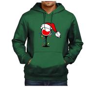 Sweat en métal de Noël pour hommes 2024 verres à vin rouge avec chapeaux de père Noël pulls graphiques pull pull pull vêtements d'hiver sweat à capuche animal, Dark Vert #1, XXL