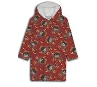 Sweat en polaire HP oversize Rouge avec motifs - Taille adulte,