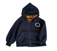 Sweat Enfant Garcon Polaire Veste Capuche Double Face Sweat Shirt Automne Hiver Sport garçon Fille