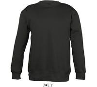 Sweat Enfant - New Supreme - Noir - 50% coton - Manches longues - Col arrondi 8 ans