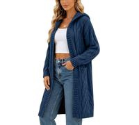 Sweat Femme à Capuche avec Zip Intégral, Modèle Uni, Manches Longues