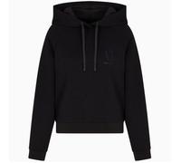 Sweat Femme Armani AX À Capuche Coton Logo Mode XW000827 UC001 Noir