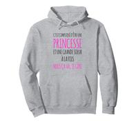 Sweat Femme Avec Capuche Cadeau Princesse Grande Soeur Sweat à Capuche