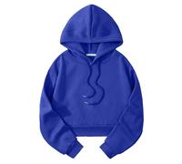 Sweat Femme Capuche Été, Veste Courte Femme Chic Sweats Y2K Hoodie Court Ventre Manteau Sport Manteaux Extérieur Veste Décontractés Vêtements Running Loungewear Couleur Unie Survêtement Simple Top