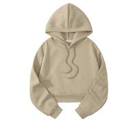 Sweat Femme Capuche Été, Veste Courte Femme Chic Sweats Y2K Hoodie Court Ventre Manteau Sport Manteaux Extérieur Veste Décontractés Vêtements Running Loungewear Couleur Unie Survêtement Simple Top