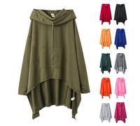 Sweat Femme Capuche Oversize - Veste Legere Femme Grande Taille Sweats Nettoyage du Sol Hoodie Décontractés Manteau Couleur Unie Manteaux Automne Veste Ample Vêtements Personnalisé Loungewear