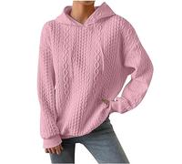 Sweat Femme Chaud Sweat a Capuche Femme Hiver Grande Taille Vente Flash du Jour Et Soldes Sweat-Shirt Mi Saison Chic Et Elegant De Sport Sweatshirt Pas Cher Marque Vêtements Femme(Rose,M)