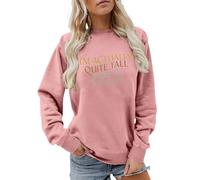 Sweat Femme Col Rond Manches Longues, Sweatshirts Coupe Décontractée | Pull Oversize, Style Casual | Imprimé Texte Humour "I'm Actually Quite Tall For A Hobbit", pour Quotidien, Week-End, Sortie