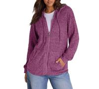 Sweat Femme Couple de Sport Zippe Fourrure Marque Pull Automne Norvégien Hiver Zippé Interieur Sweat a Capuche Manches Shirt Cachemire Personnalisable Veste Moumoute Femme Rose Vif M