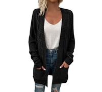 Sweat Femme Doux Jacket Jacquard Plaid Hiver Chauve Maigrir Sweat Polaire Hiver Chaud de sous Original Personnalisé Long Christmas Cachemire Personnalisable Pull Torsade Femme Noir M