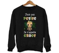 Sweat Femme - Je ne suis Pas Petite Je m'appelle Groot - Humoristique - Unisexe - Manches longues S