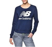 Sweat femme New Balance WT91585PGM Blue marine - coton et polyester - poignets réglables - taille US S