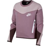 Sweat Femme Nike SPORTSWEAR TECH FLEECE CREW - Violet - Manches longues - Poche zippée XS