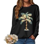 Sweat Femme Noel Manches Longues Col Rond Pull Confortable Fille Pull Robe De Noel Femme Sweat De Noël Avec Un Motif Noël Chaussette a Paillette Imprimé Mignon Manches Longues Col Rond Moche