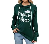 Sweat Femme Oversize Polaire Hiver Pull Sweatshirt Imprimé Casual Sportwear