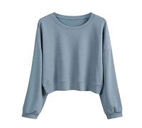 Sweat Femme Polaire Pulls d'halloween Drop Shoulder Sweats Ample Sweatshirts Haut en Tricot Léger Top Femmes Sortie Quotidienne Décontractée