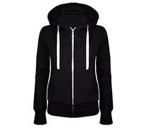 Sweat Femme Polaire Veste à Capuche ZippéE Sweat-Shirt Confortable Pas Cher Manche Longue Hoodie Slim Fit Jacket Coat Couleur Unie Blouson avec Poche Et Cordon De Serrage d'hiver Chaud Outwear