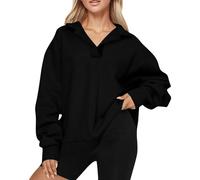 Sweat Femme pour Shirt Maille Personnalisé Maigrir Interieur Ado Vetement Grande Taille Polaire Soiree Fin Plaid Zippé Zippe Noel Pull Elegant Sweat Femme Noir S