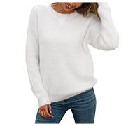 Sweat Femme, Pull Doux Et Chaud pour Femmes ModèLe Unicolore à Manches Longues avec Col Rond Conception Tendance Et Confortable pour Un Style DéContracté Ou éLéGant