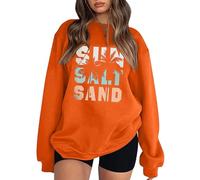 Sweat Femme Rose Blanc Orange Top Pullover avec Moulant Enceinte Menthe Camaïeu Vetement Décontracté Droit sur Sequin Sweats Eclair Brique Debardeur Epaulette