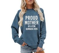 Sweat Femme sans Capuche Fashion, Pull Ras du Cou décontracté à imprimé Graphique pour Maman de Plusieurs Enfants, for Life Apparel