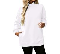 Sweat Femme sans Capuche Fashion, Sweat-Shirt sans Capuche avec Poche cachée, Haut Confortable de Style Japonais pour Un Confort Quotidien Un Style Contemporain pour Toutes Les Saisons