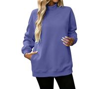 Sweat Femme sans Capuche Fashion, Sweat-Shirt sans Capuche avec Poche cachée, Haut Confortable de Style Japonais pour Un Confort Quotidien Un Style Contemporain pour Toutes Les Saisons