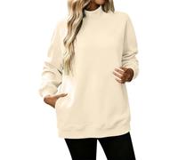 Sweat Femme sans Capuche Fashion, Sweat-Shirt sans Capuche avec Poche cachée, Haut Confortable de Style Japonais pour Un Confort Quotidien Un Style Contemporain pour Toutes Les Saisons
