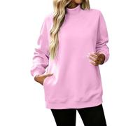 Sweat Femme sans Capuche Fashion, Sweat-Shirt sans Capuche avec Poche cachée, Haut Confortable de Style Japonais pour Un Confort Quotidien Un Style Contemporain pour Toutes Les Saisons