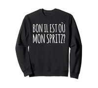 Sweat Femme Sans Capuche Humour Alcool Il Est Où Mon Spritz Sweatshirt