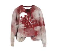Sweat Femme Shirt d'halloween pour Sportswear Vêtements Sweat-Shirt Fantaisie Veste À Capuche Training Fitness Sweats Halloween Vetement Grande Taille avec Femmes 1-Brick Rouge S