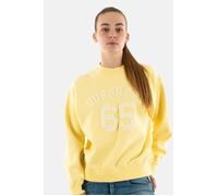 Sweat Femme - SUPERDRY - Applique Athletic Loose QLC - Jaune - Manches longues - Col capuche XS