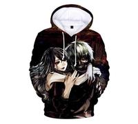 Sweat Femmes - FUNMOON - Tokyo Ghoul - Capuche - Manches Longues - 3D Imprimé XL