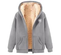 Sweat femmeSweat à Capuche zippé en Polaire Doux et Chaud Coupe Oversized Poches Pratiques décontracté pour l'hiver sans contraintes (Light Blue, S)