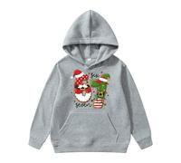 Sweat Fille 12 Ans - À Capuche pour Idéal pour Les Fêtes De Fin D'Année Ce Pull en Polaire Douce Et Chaude À Manches Longues Est Parfait pour Une Tenue d'hiver Décontractée (Grey 5-6 Years)