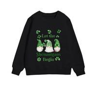 Sweat Fille 16 Ans,Hoodie Chaud pour Enfants - édition Saint-Patrick imprimée Manches Longues Coton Doux Confort Optimal vêtement Scolaire et Loisir (Black, 12-18 Months)