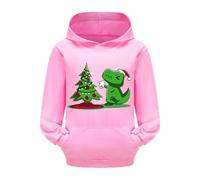 Sweat Fille 6 Ans - À Capuche Chaud À Manches Longues pour Enfant en Bas Âge Et Imprimé Dinosaure Dessin Animé Noël (10-11 Years)